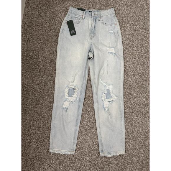 wild fable Denim - Wild Fable High Rise Jeans Women’s Size 00 Denim Distressed 90s Relaxed Straight
